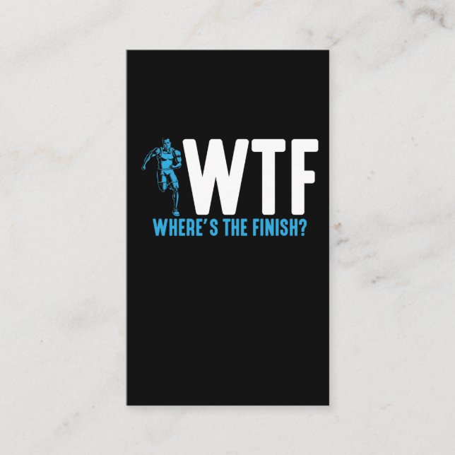 Sporter med underbart Running och Marathon Quote t Visitkort (Framsida)