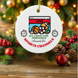 Sporter på TV - färgstark jul Ornament