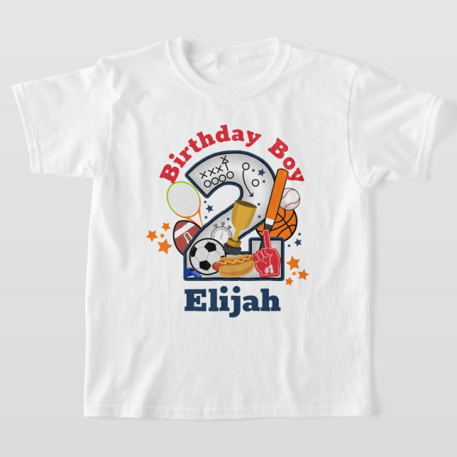 Sportera födelsedag Alla stjärnor i andra födelset T Shirt (Laydown)