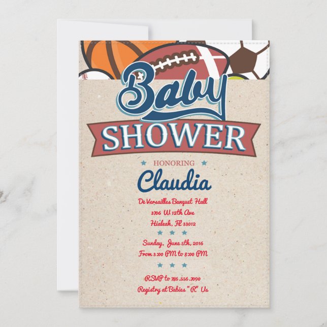 Sportera inbjudan till babyvisningsprogram (Framsida)