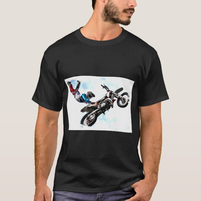 Sportera modern Elegant Acrobatics Biker-popup T Shirt (Framsida)