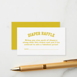 Sporterad gult, barndusch, raffle biljett tilläggskort