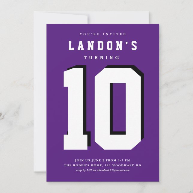 Sporterar fanatisk barns födelsedag-parbjudan inbjudningar (Framsida)