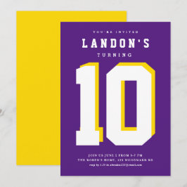 Sporterar fanatisk barns födelsedag-parbjudan inbjudningar