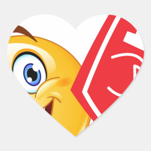 sportfantast emoji hjärtformat klistermärke