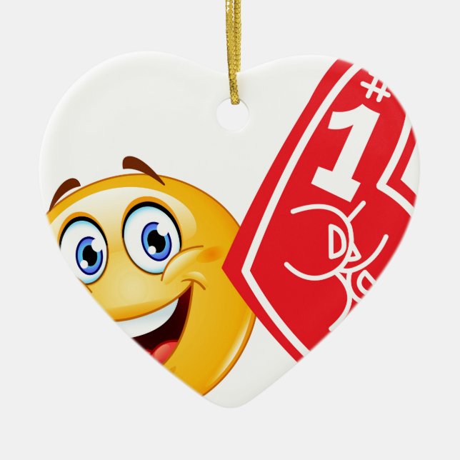 sportfantast emoji julgransprydnad keramik (Framsidan)