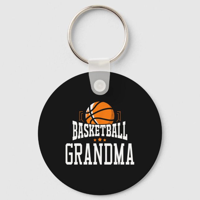 Sportfantast för basketboll Grandma Team Nyckelring (Framsida)