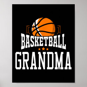 Sportfantast för basketboll Grandma Team Poster