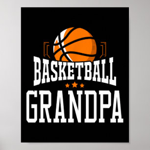 Sportfantast för basketboll Grandpa Team Poster