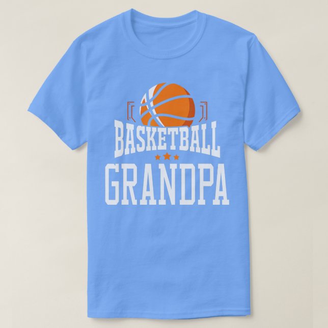 Sportfantast för basketboll Grandpa Team T Shirt (Design framsida)