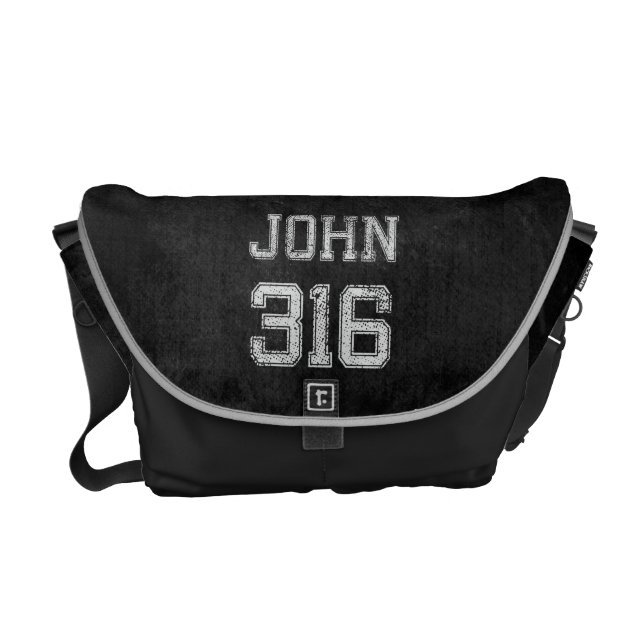 Sportfantast för fotboll för John 3:16 kristen Kurir Väska (Framsidan)
