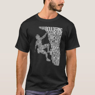 Sportfantast för klättring i bergsområden i Sten T Shirt