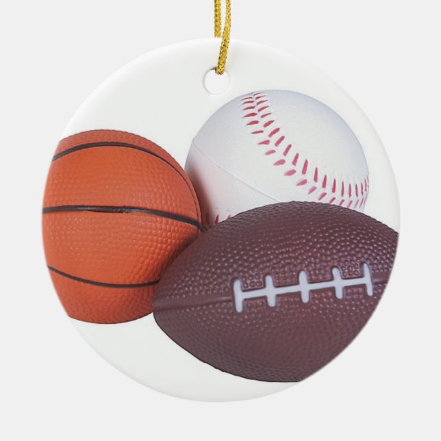 sportfantast Gift Idea Idea Idea Sports Players ju Julgransprydnad Keramik (Framsidan)