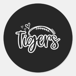 Sportfantast Spirit i Football Tigers School Runt Klistermärke