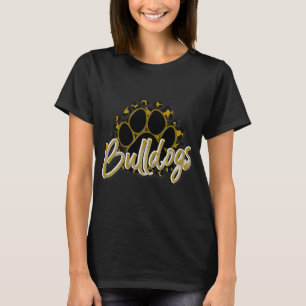 Sportfantasten för Bulldog Guld Black Cheetah Scho T Shirt