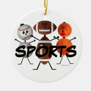 Sportfantastens Tecknad Julgransprydnad Keramik