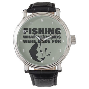 Sportfiskare som fiskar Themed rolig slogan Armbandsur