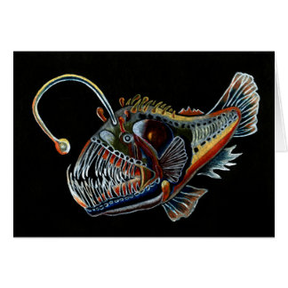 Sportfiskarefisk för djupt hav allt occationskort hälsningskort