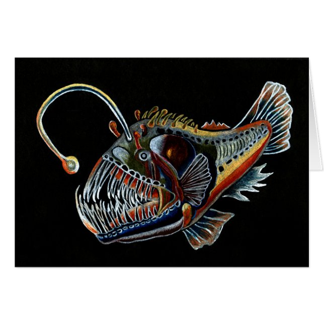 Sportfiskarefisk för djupt hav allt occationskort hälsningskort (Framsidan Horizontal)
