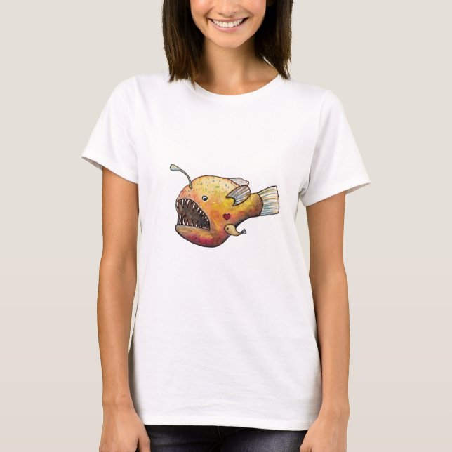 Sportfiskarefiskkärlek Tee Shirt (Framsida)