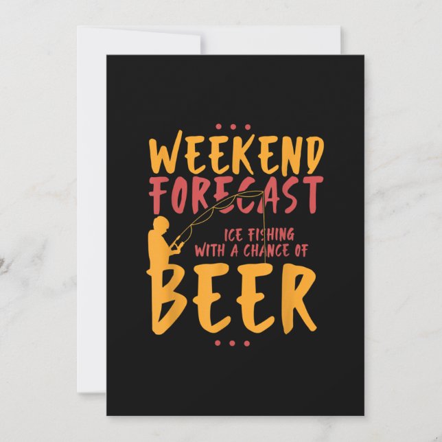 Sportfiske och isfiske med öl tack kort (Framsida)