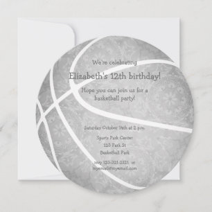 Sportfödelsedag för lätt grått-girig basketboll meddelande