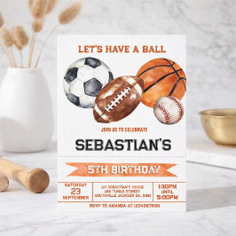 Sportfödelsedag Inbjudningar