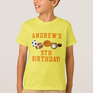 SportfödelsedagT-tröja allt stjärnaungebarn T Shirt