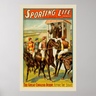 Sporthästkapplöpningvintage affisch