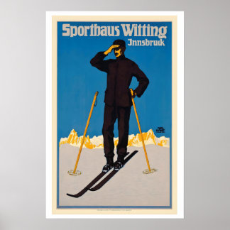 Sporthaus Witting Insbruck Vintage Skidposter Poster