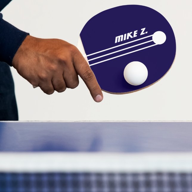Sportif Stripes Name Navy-Blue Pingisracket (Insitu)