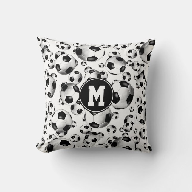 Sportig 3D-stil, traditionell fotbollar mönster Kudde (Framsida)