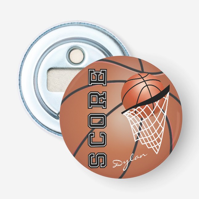Sportig basketdesign flasköppnare (Framsidan)