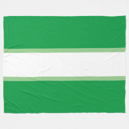 Sportig Bright Grönt Vit Tävla Rand med två ton Fleecefilt