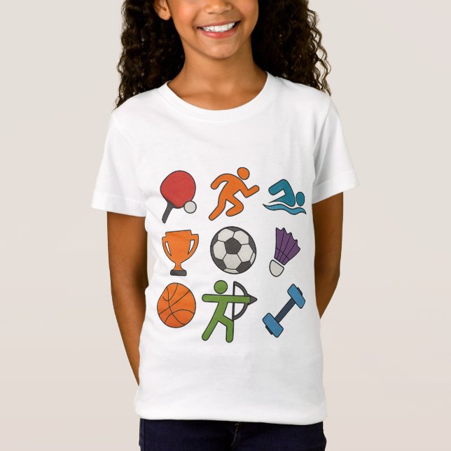 Sportig Grafik T-Shirt – Atletisk Design (Framsida)