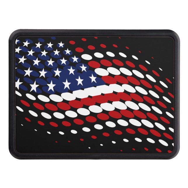 Sportig halvtonUSA amerikanska flaggan Skydd För Dragkrok (Framsidan)