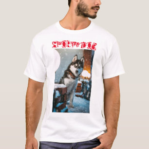 sportig hund  t shirt