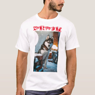 sportig hund  t shirt