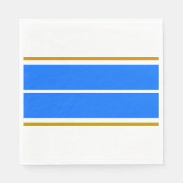 Sportig, ljusblå Rand i bred Tävla på vitt Pappersservett