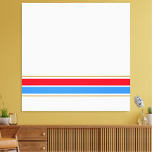 Sportig ljusröd blå Tävla Rand på vitt