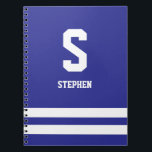 Sportig modern kunglig anteckningsbok för<br><div class="desc">Enkel yet kall anteckningsbok för pojkar/manar/flickor/kvinnor med initialt & känt</div>