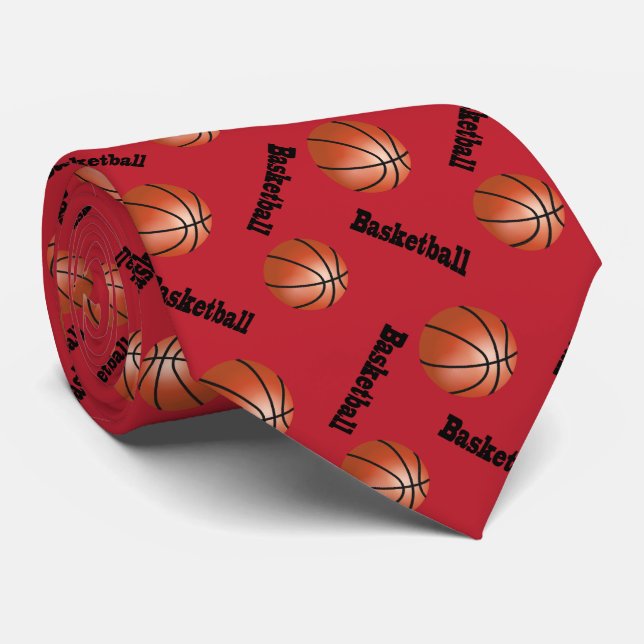 Sportig mörk - röd basket för bakgrund | slips (Rullad)
