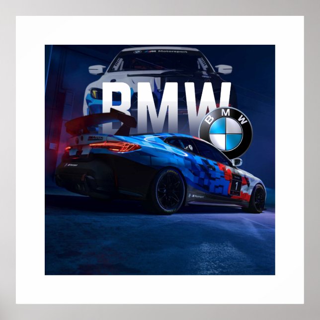 Sportig Olaglig Gatracingsbil Poster (Framsidan)