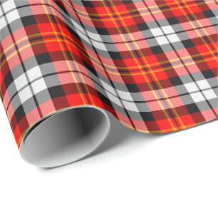 Sportig pläd för scarlet och för svart presentpapper
