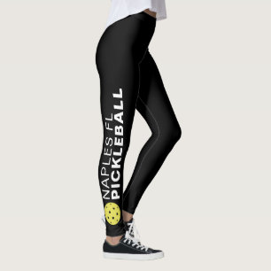 Sportig svart för namn för Pickleball Leggings