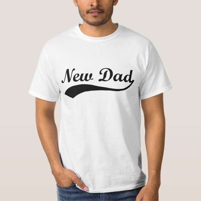 Sportig Swash för ny pappa T Shirt (Framsida)