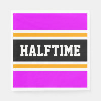 Sportig tropisk rosa orange svart HALFTIME-ränder