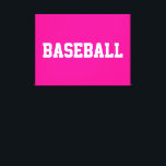 Sportig Vit BASEBALL-text på Ljusrosa Canvastryck<br><div class="desc">Denna sportiga,  djärva design har vit,  atletisk BASEBALL-text mot en ljusrosa bakgrund. Färgerna och texten i denna design kan anpassas.</div>