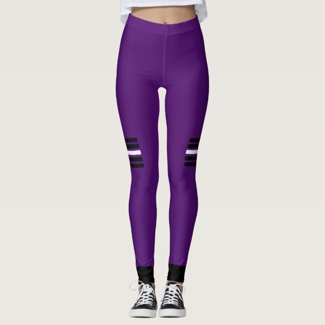Sportigrafik, svart och vit design leggings (Framsida)