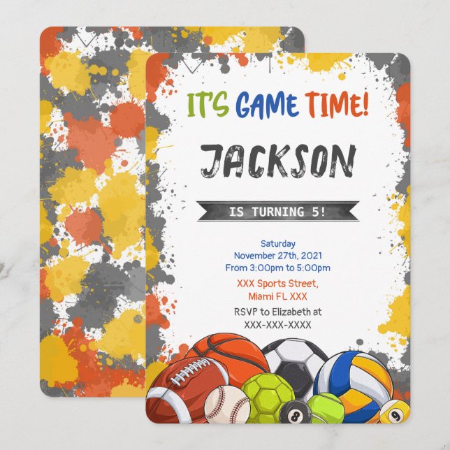 Sportinbjudan Inbjudningar (Fram/baksida)